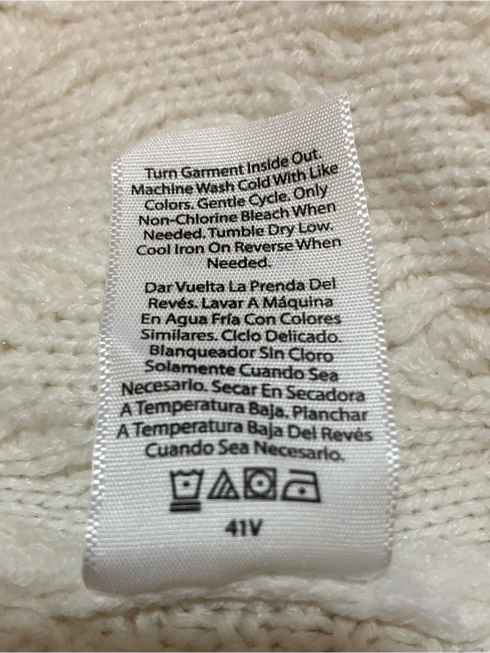 Time and Tru Mixed Stitch Pullover Sweater -Winter White- XL - Picture 7 of 7